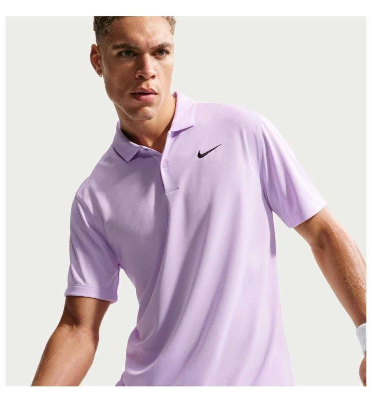 Поло мужское Nike Dri-fit Polo Solid pink