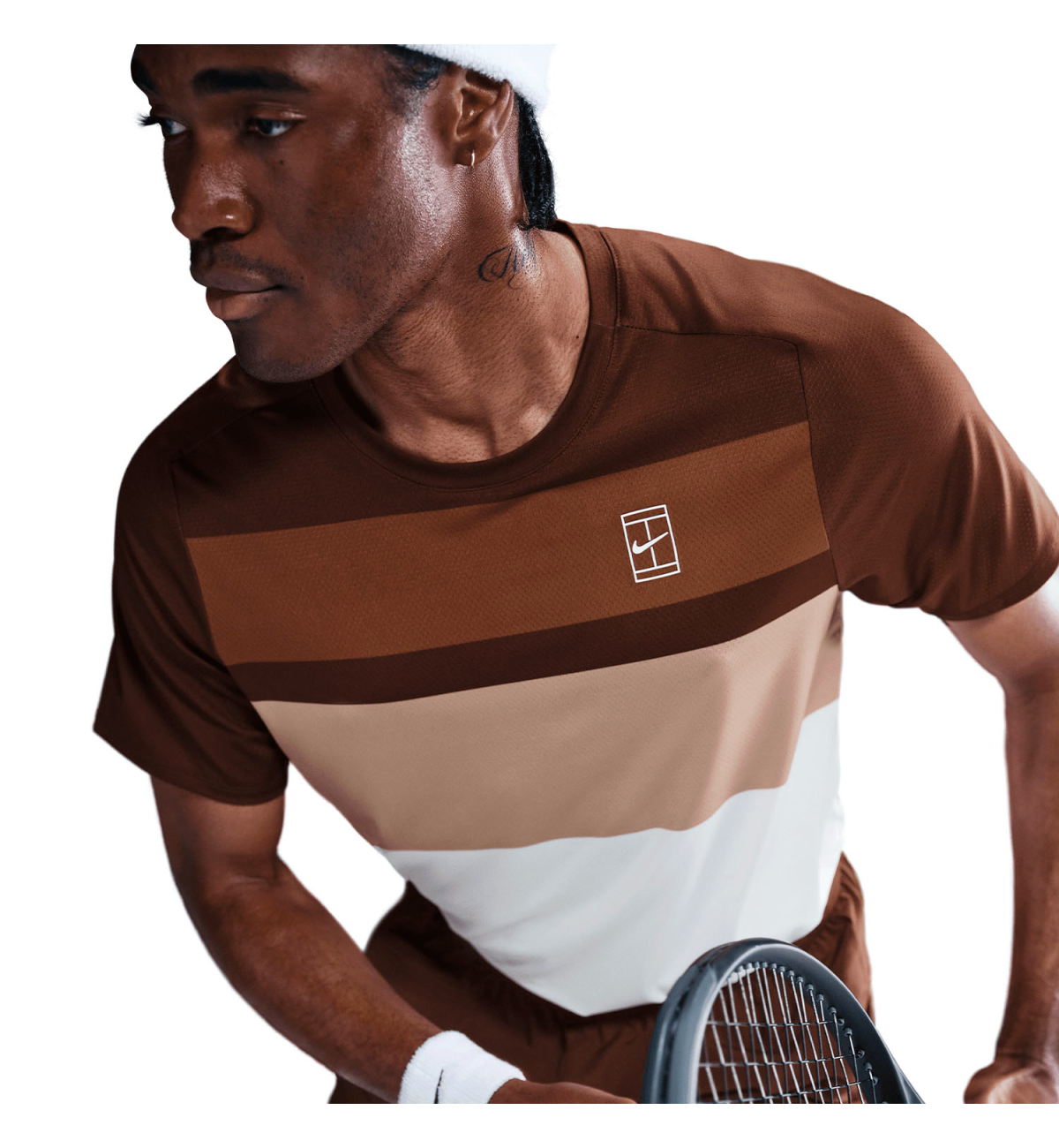Футболка Nike Court Advantage T-Shirt Cacao Wow/White