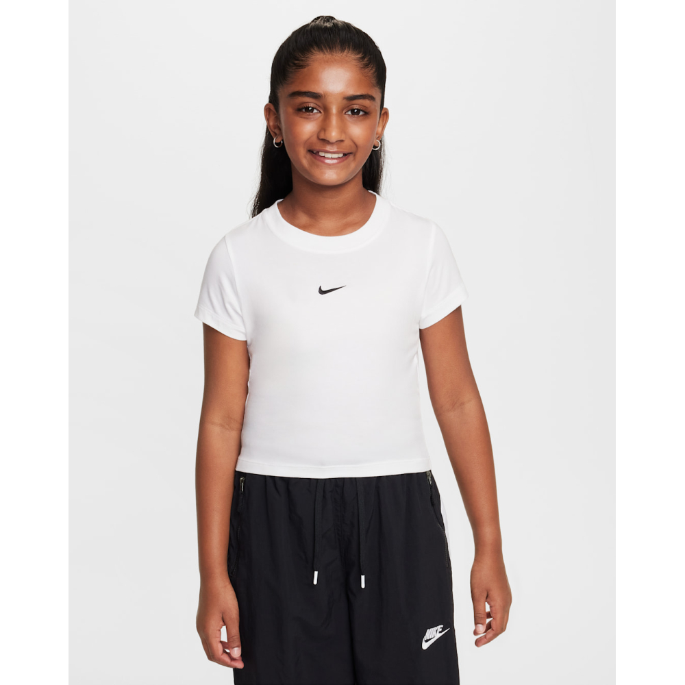 Футболка детская Nike G NSW TEE SS Slim Mod Crop white HF7010-100 Футболка детская Nike G NSW TEE SS Slim Mod Crop white HF7010-100