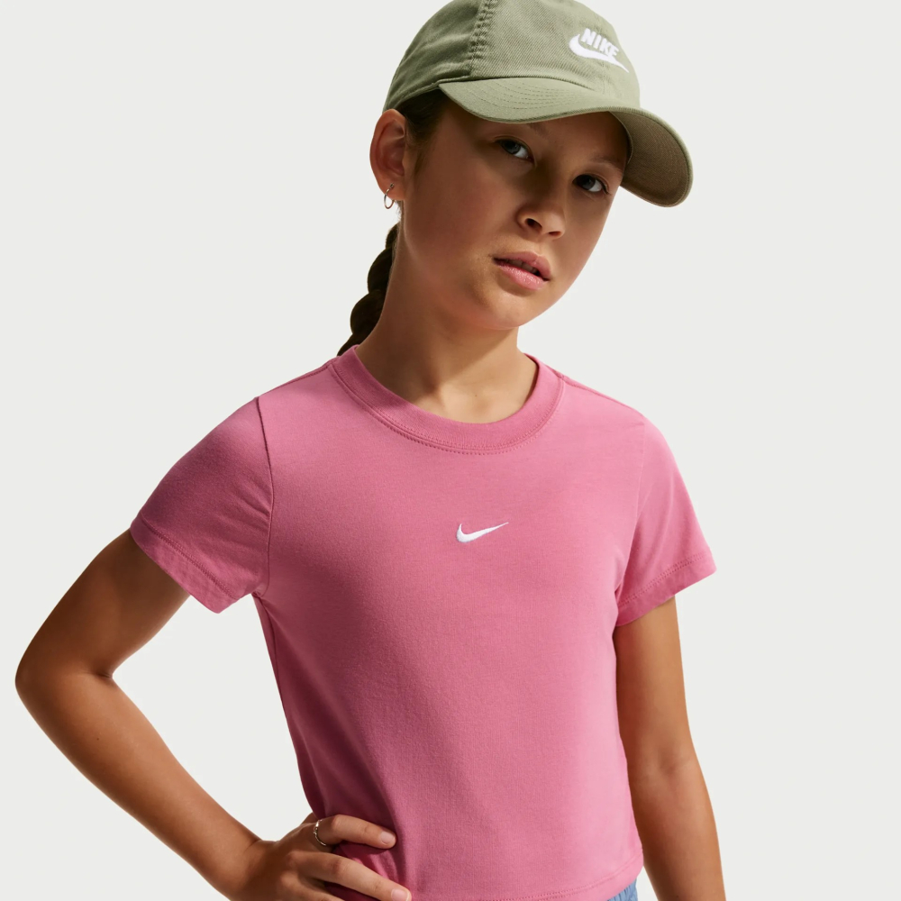 Футболка детская Nike G NSW TEE SS Slim Mod Crop pink HF7010-641 Футболка детская Nike G NSW TEE SS Slim Mod Crop pink HF7010-641