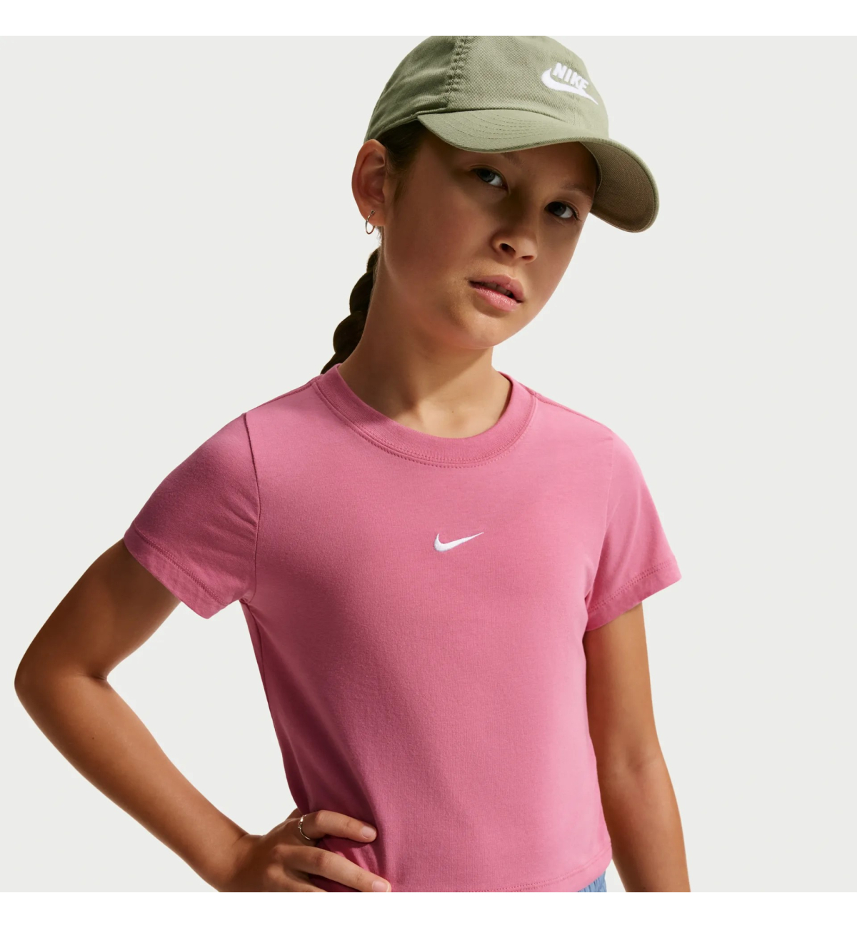 Футболка детская Nike G NSW TEE SS Slim Mod Crop pink