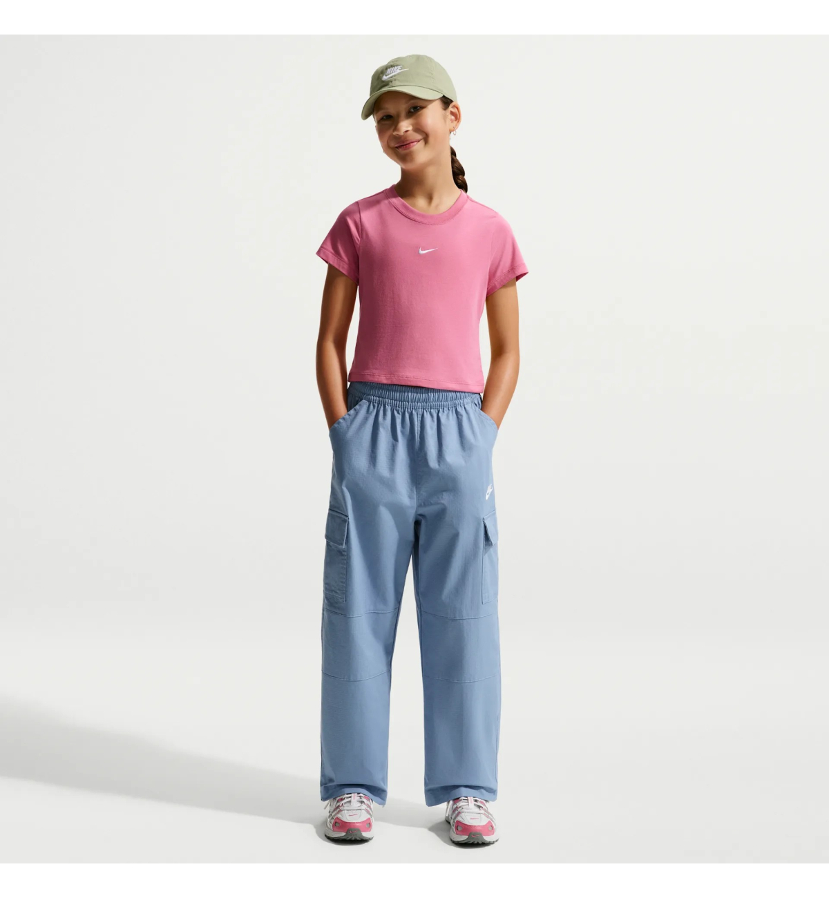 Футболка детская Nike G NSW TEE SS Slim Mod Crop pink