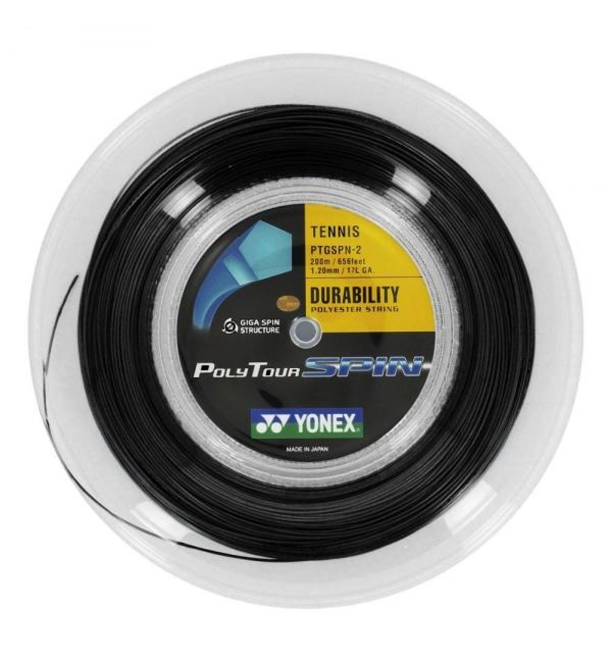 Бобина Yonex Poly Tour Spin Black 200m 1.25mm