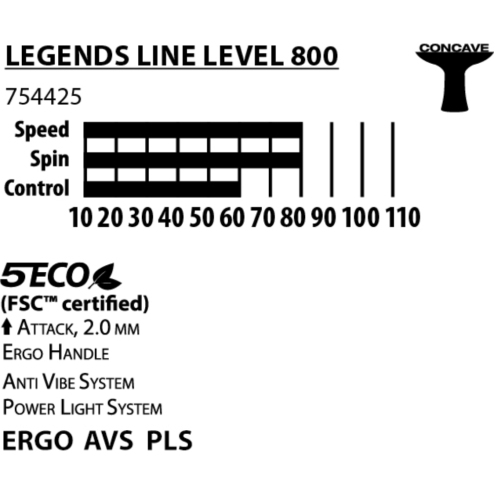 Ракетка для пинг-понга Donic Legends 800 754425 Ракетка для пинг-понга Donic Legends 800 754425