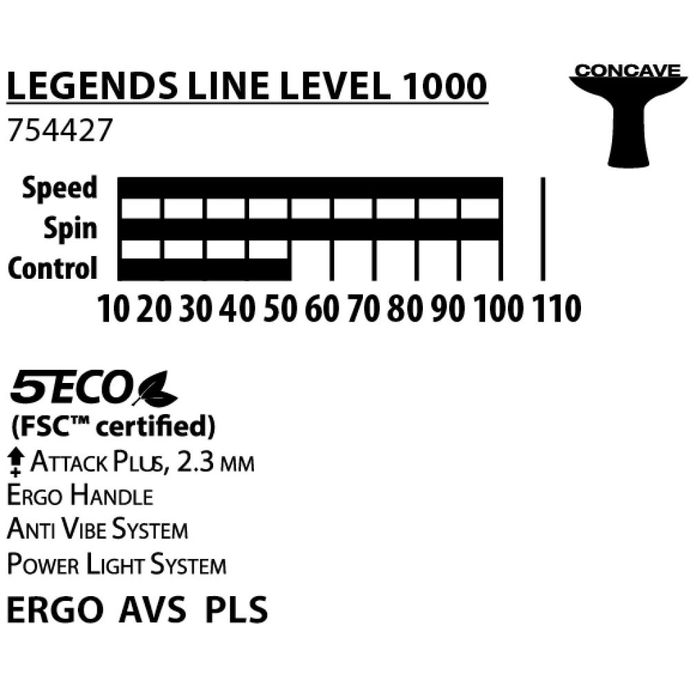 Ракетка для пинг-понга Donic Legends 1000 754427 Ракетка для пинг-понга Donic Legends 1000 754427