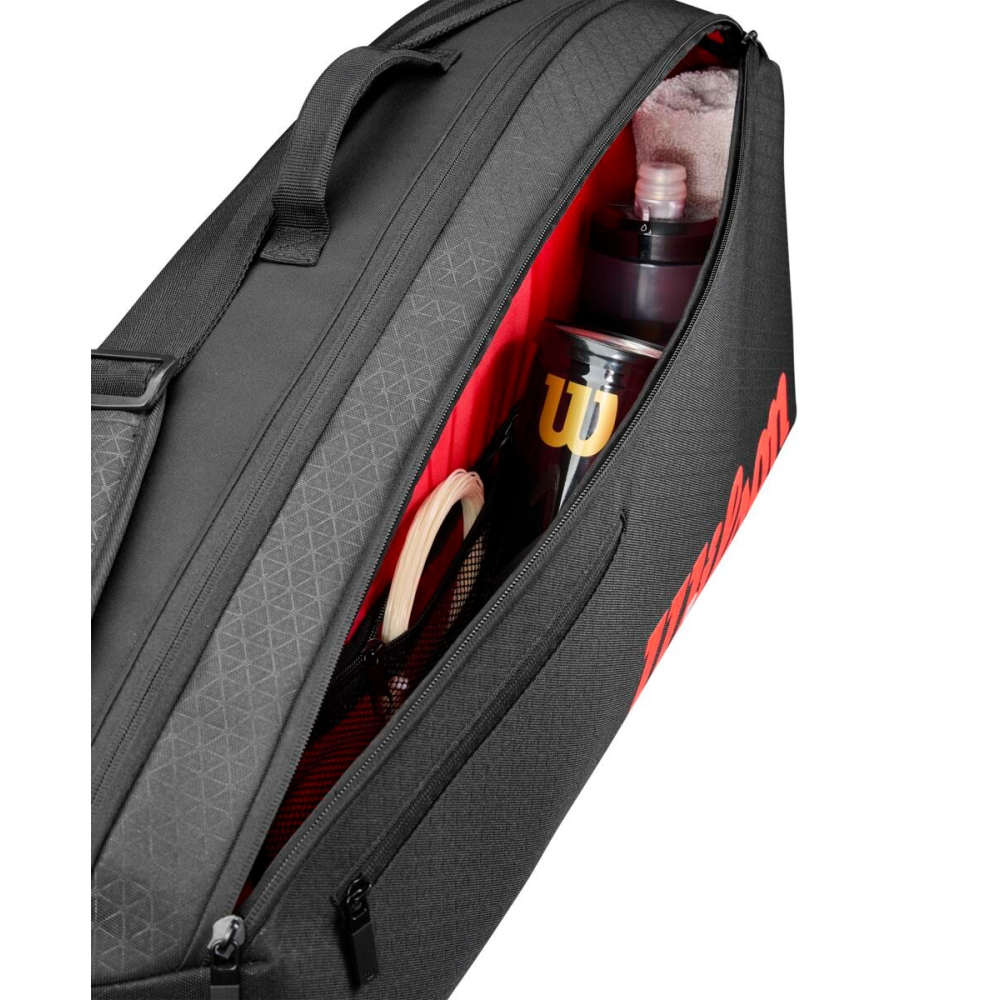 Чохол тенісний Wilson Clash V3 3PK Bag Black/Infrared WR8038001001 Чохол тенісний Wilson Clash V3 3PK Bag Black/Infrared WR8038001001