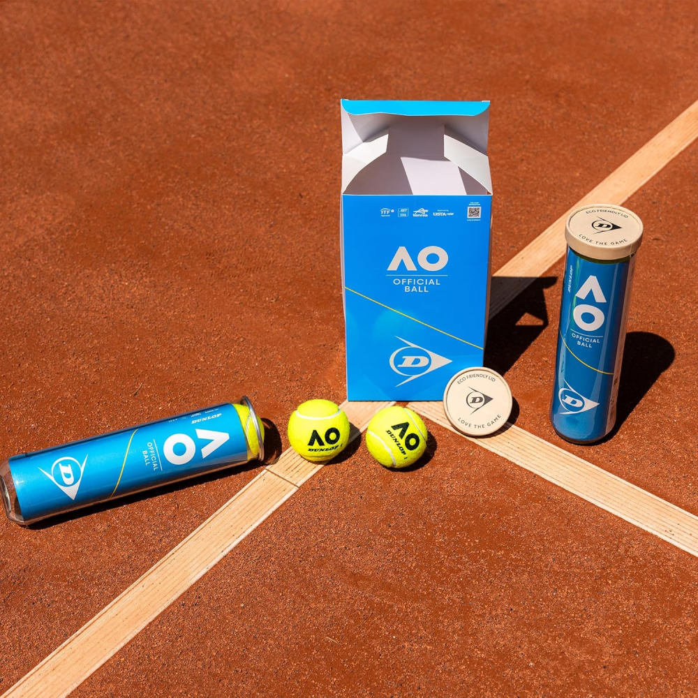 М'ячі для тенісу Dunlop Australian Open 2х4 ball М'ячі для тенісу Dunlop Australian Open 2х4 ball