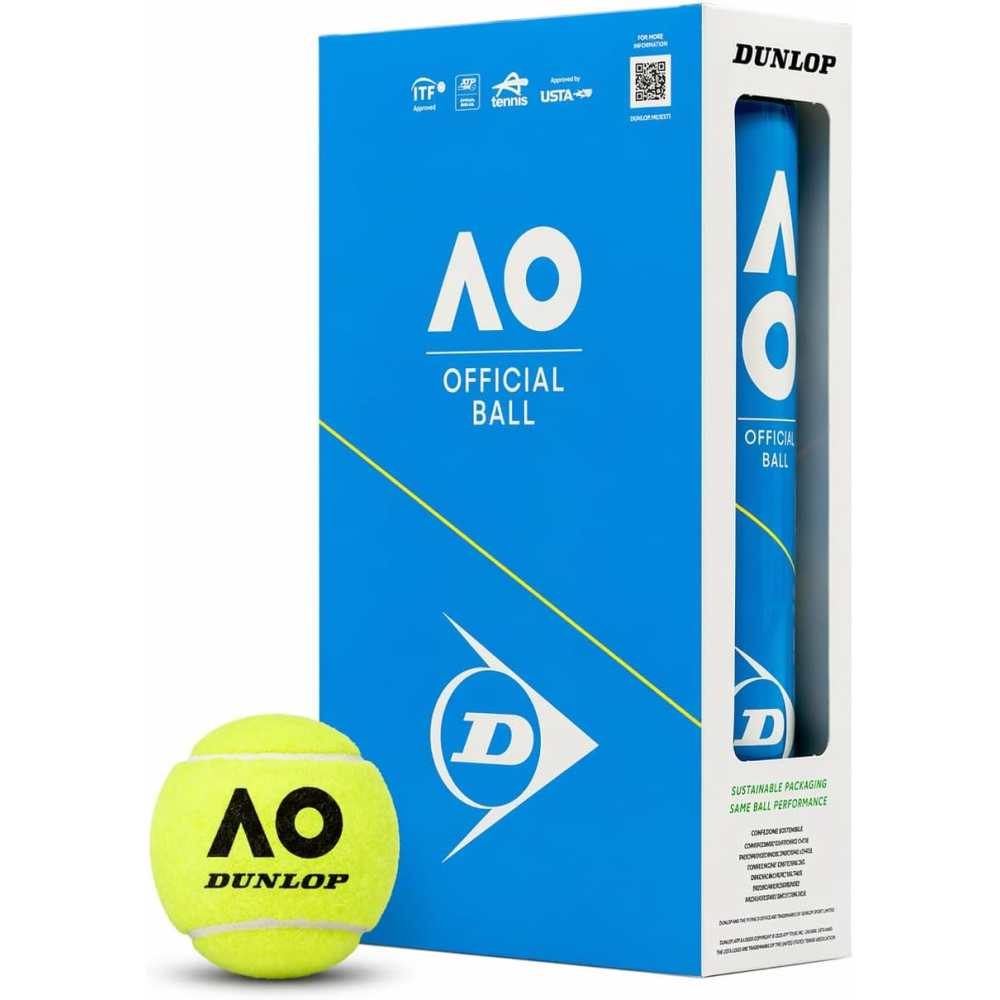 М'ячі для тенісу Dunlop Australian Open 2х4 ball М'ячі для тенісу Dunlop Australian Open 2х4 ball