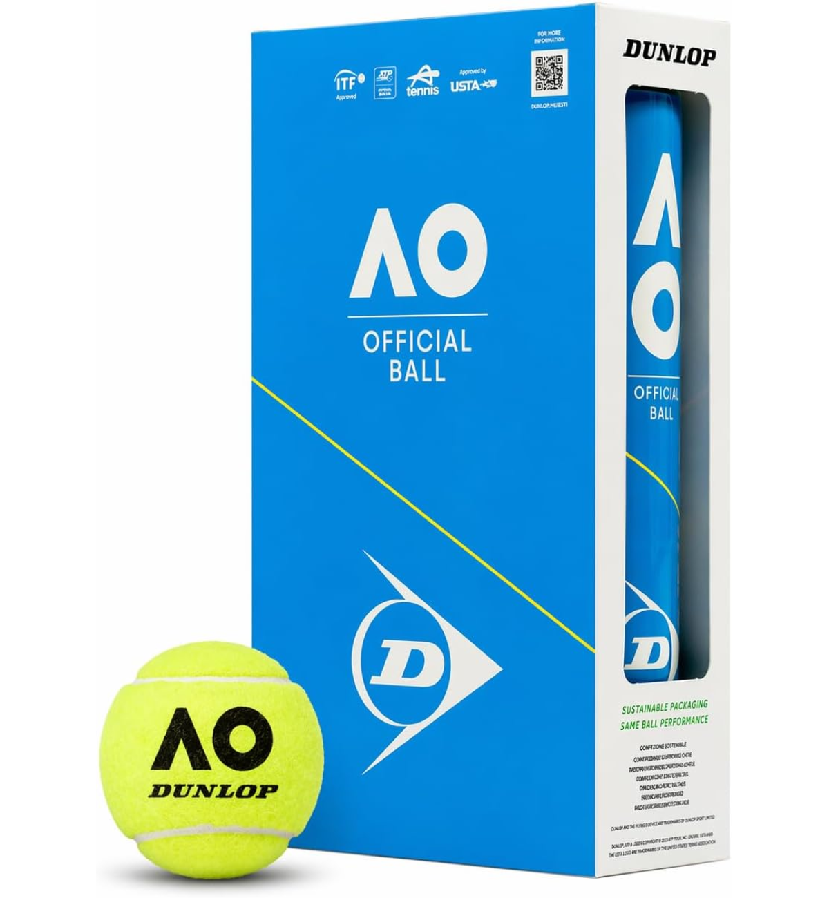 М'ячі для тенісу Dunlop Australian Open 2х4 ball