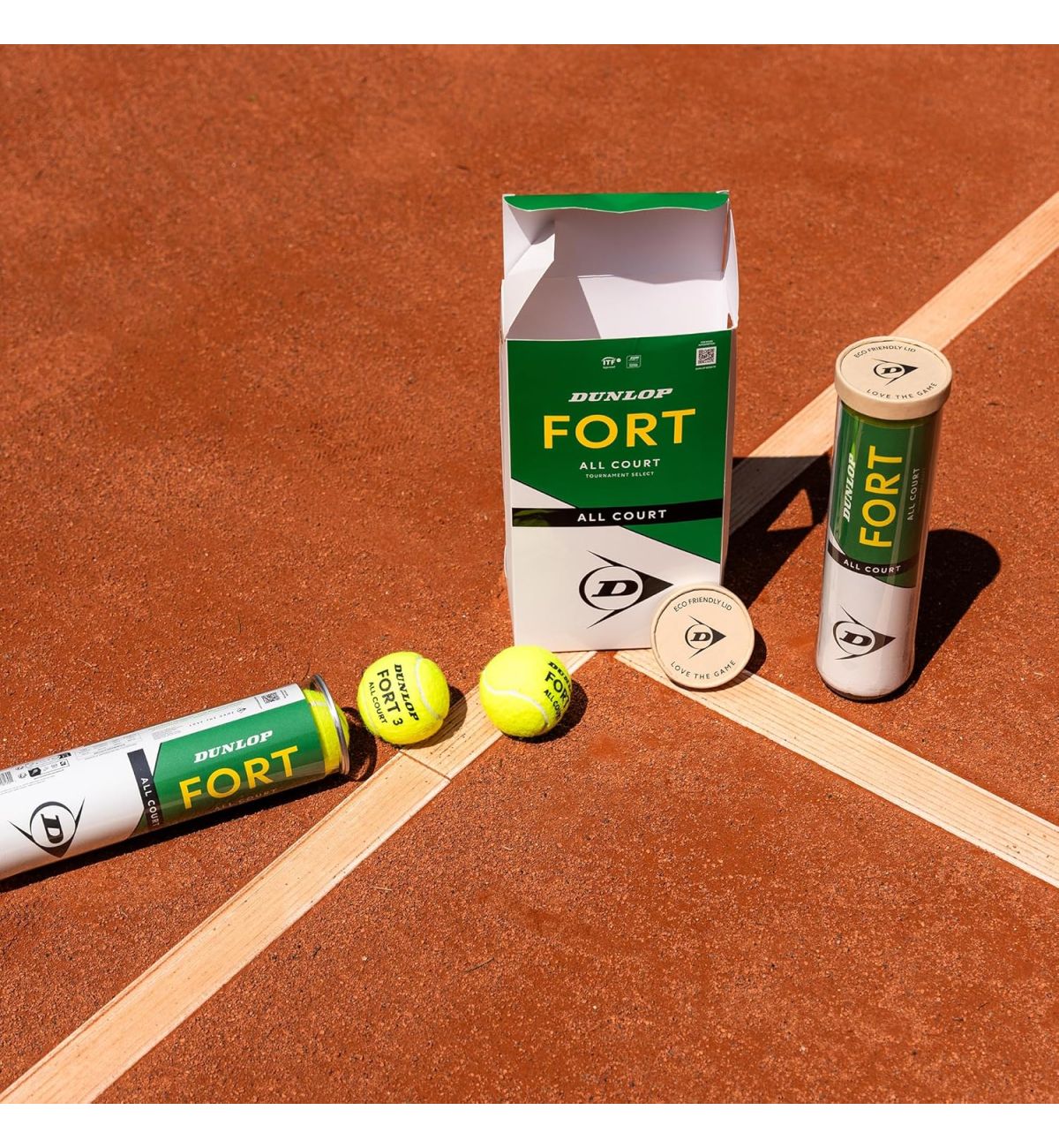 М'ячі для тенісу Dunlop Fort TS 2х4