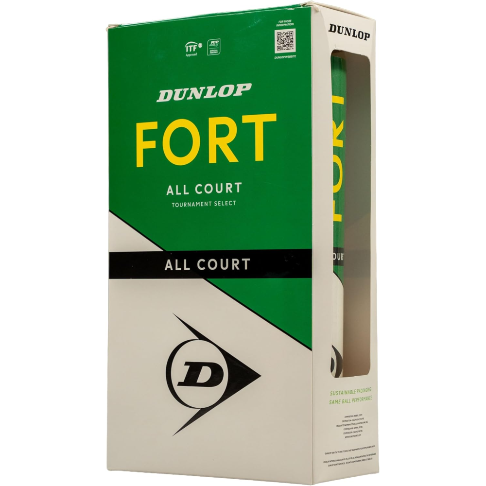 М'ячі для тенісу Dunlop Fort TS 2х4 пластик банка 601607 М'ячі для тенісу Dunlop Fort TS 2х4 пластик банка 601607