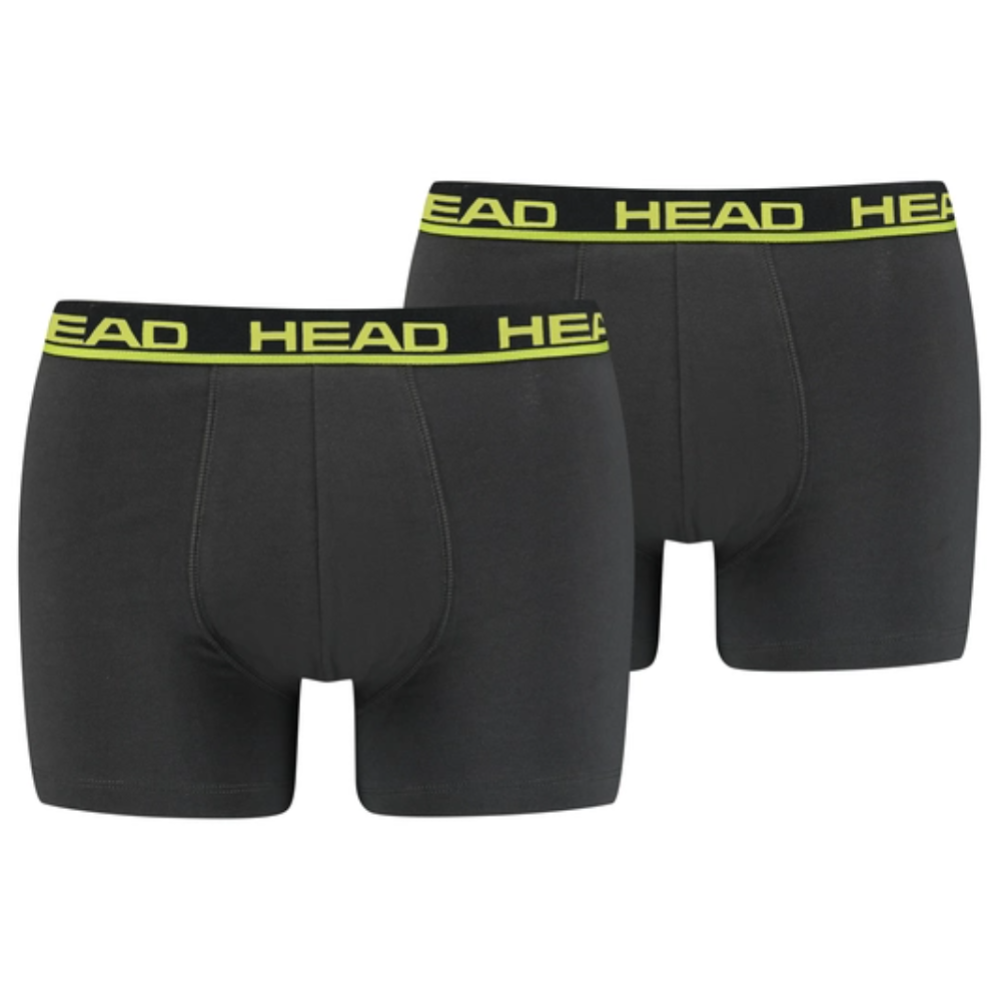 Труси-боксери Head BASIC BOXER 2P grafite/yellow Труси-боксери Head BASIC BOXER 2P grafite/yellow